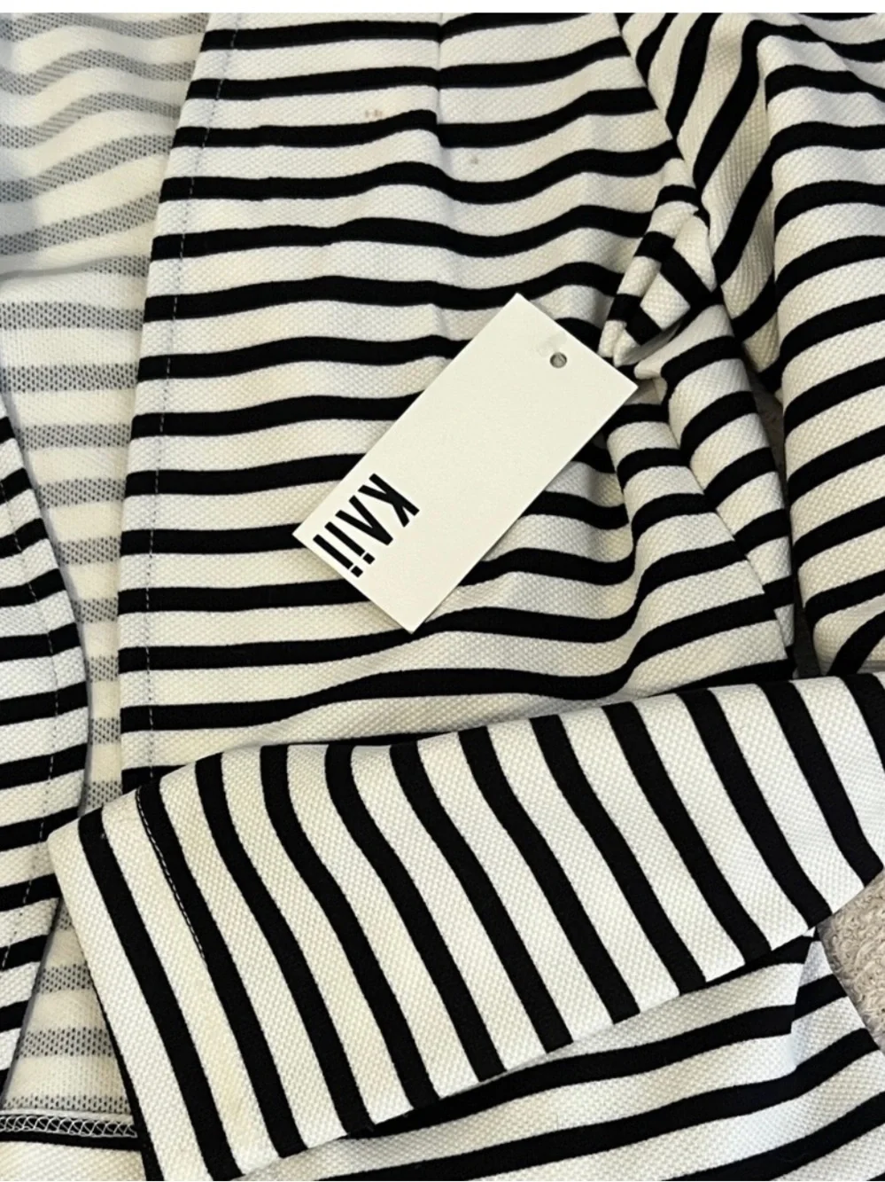 Black & White Striped Women's Zip-Pocket Blazer